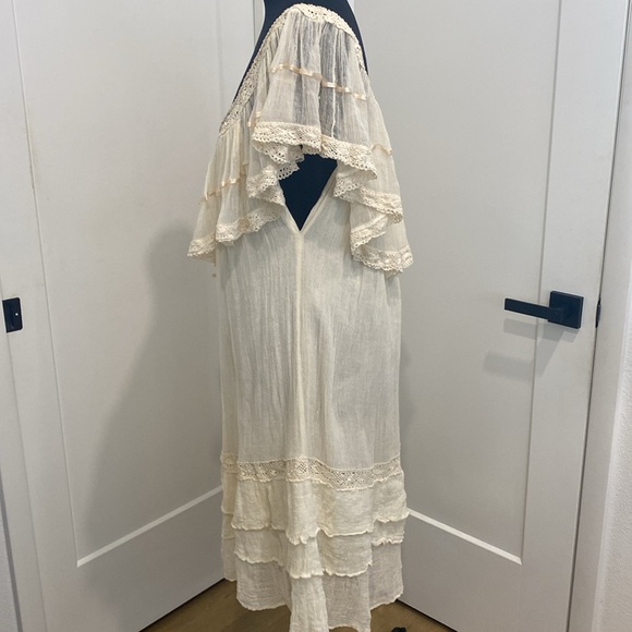 🌺HOST PICK 🌺 Jens Pirates Booty for Free People Ruffled Gauze Dress | Size L - Picture 4 of 12